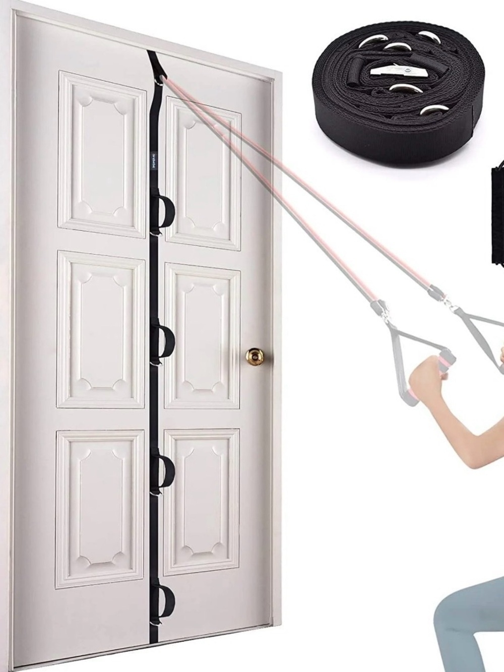 Brebebe Door Anchor Strap for Resistance Bands Exercises, Multi Point Anchor Gym